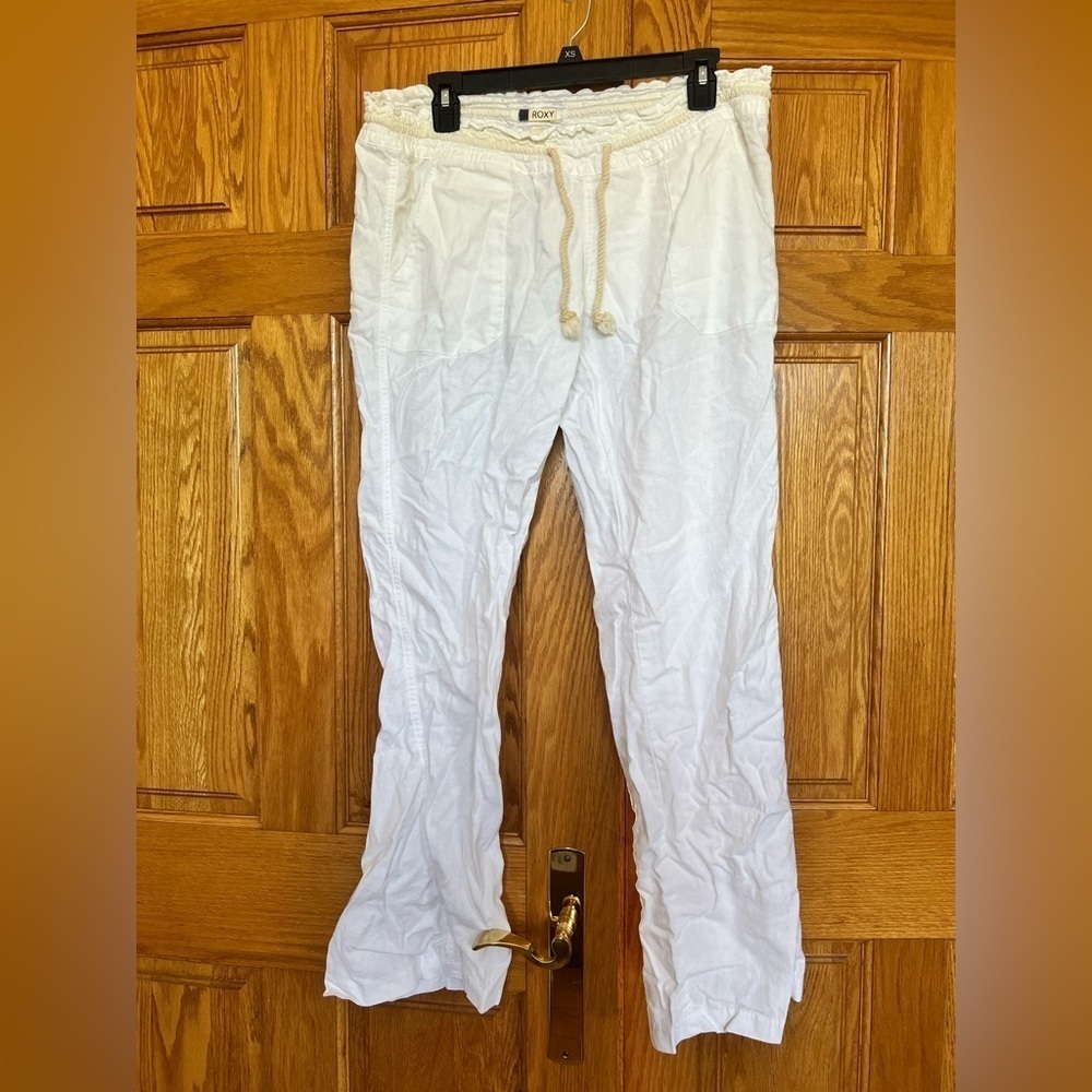 Roxy - Linen & Viscose Oceanside & Drawstring Flared Pants